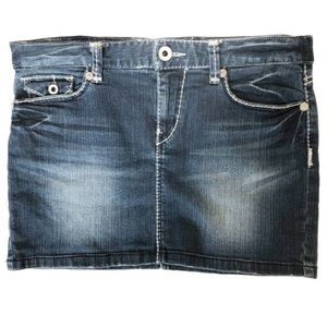 Maypole Denim Skirt With Front and Back Pockets